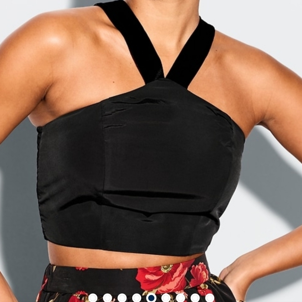 TAFFETA BOW CROP TOP (NWT)